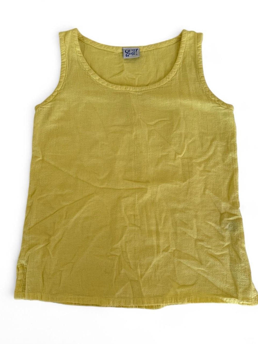 Oh My Gauze! Yellow Relaxed Fit Tank Top Women’s Size 0 Summer Casual